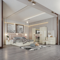 Ensemble de meubles de chambre à coucher en bois de luxe à prix abordable pour maison, appartement, hôtel, villa – Lit moderne en bois massif, tailles Queen, Double, Full, King Size, avec miroir