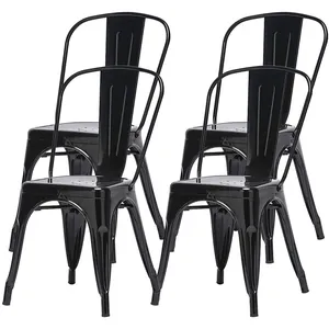 Quadro de ferro industrial vintage design moderno, cadeiras de metal de aço vintage do ferro do café tolix