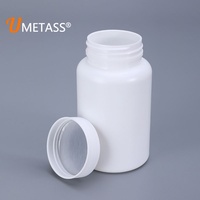 Bouteille de protéines en plastique HDPE blanc pour comprimés pilules médicaments capacité 50ml/100ml/200ml impression de logo personnalisé emballage de type joint