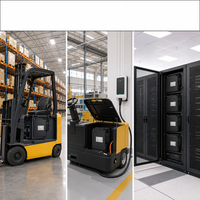 Batterie au lithium 24V 20Ah 480Wh NCM Li-ion avec BMS intelligent ternaire CNRY-24V, 800 cycles, pour chariots élévateurs électriques, transpalettes et AGVs