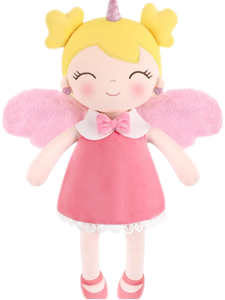 Peluche Unicorno Angelo GAGAKU 43cm, Imbottito in Cotone PP e Poliestere, Regalo per Battesimo Bambina 0-24 Mesi, Rosa - Product Image 4