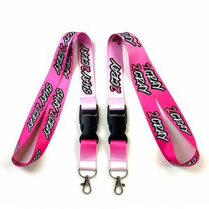 Factory Wholesale Custom Logo <b>Polyester</b> <b>Lanyards</b> with Metal Hook Personalized Keychain Neck Strap for ID Badge Holder - Product Image 3