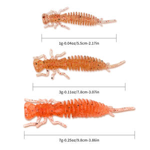 Appât souple pour larves de libellule, leurre biomimétique en caoutchouc, 3g, 7.8cm, pour matériel de pêche en eau douce, XY541 - Product Image 4