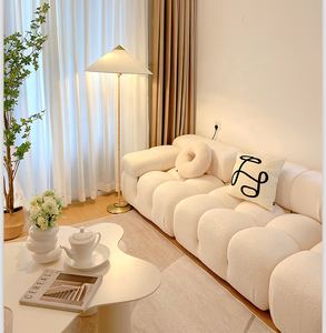Muebles de Interior Nórdicos, Sofá Modular en Forma de L con Reposapiés, Diván de Terciopelo Relleno de Esponja de Alta Densidad y Resistencia - Product Image 6