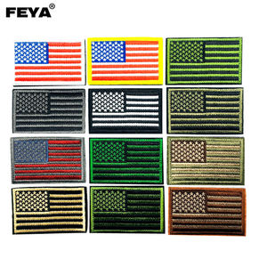 Parche tejidas de insignias bordadas, venta al por mayor, gancho de bandera y cierre de bucle - Product Image 4