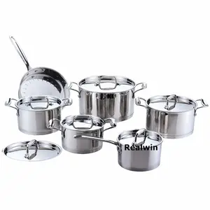 Stainless steel cooking ware non-stick stainless steel kitchen cooking casserole cookware sets