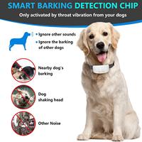 Wiederaufladbares Touch-Antibell-Hundehalsband - Elektrischer Schock Vibrations-Antibellapparat Atmungsaktives Design Nylon ABS 10-20