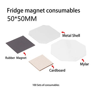 Máquina Manual para Hacer Chapas Fotográficas Cuadradas de 2x2 Pulgadas, Máquina para Hacer Imanes para Refrigerador + 1000 Juegos de Material de Cartón - Product Image 2
