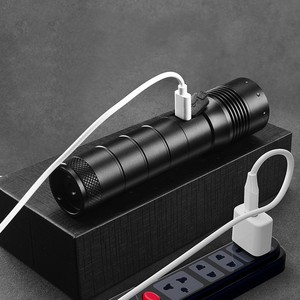 USB Loại-C nhanh chóng phí 26650 không thấm nước <span class=keywords><strong>Torch</strong></span> đa chức năng đèn pin Kính thiên văn <span class=keywords><strong>zoom</strong></span> LED công nghệ ánh sáng có thể sạc lại đèn pin - Product Image 5