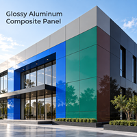 Panneau composite en aluminium brillant de 3 mm, revêtement PE noir, pour support de signalétique de magasin