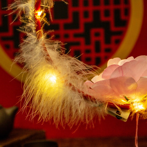 Linterna Tradicional China DIY, Redonda, para el Festival del Medio Otoño, Linterna de Mano con Conejo de Jade, Accesorio Creativo para Hanfu - Product Image 3