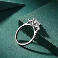 Bague de fiançailles personnalisée en argent sterling 925 avec moissanite de 1 carat en forme de marquise, pour femme, avec certification GRA
