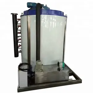 Máquina comercial de fazer gelo em flocos totalmente automática para refrigeração de peixes 0.5t