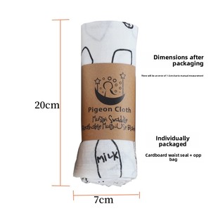Manta de Gasa Fina de Algodón para Bebé, Diseño de Dibujos Animados, Toalla de Baño a Cuadros para Recién Nacidos, Venta al Por Mayor - Product Image 5