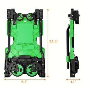 Multifunctionele opvouwbare kar, handige inklapbare kar voor markt, luchthaven, tuin - Product Image 3