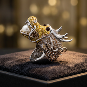 Dragon Style <b>CZ</b> 925 Sterling Silver <b>Ring</b> for Unisex Casual/Sporty Party/Gift Wear - Product Image 2