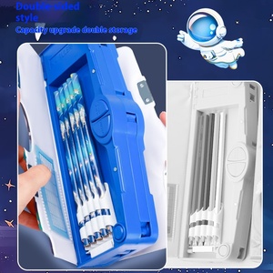 Hàn Quốc 2025 Durable Sinh Viên Nhựa Sáng Tạo Mật Khẩu Khóa <span class=keywords><strong>Zip</strong></span> Bút Chì Túi Công Suất Lớn Có Thể Gập Lại Bút Chì Trường Hợp Hộp Cho Các Trường Học - Product Image 4