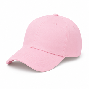 Casquette de baseball <span class=keywords><strong>rose</strong></span> personnalisée pour enfants, 6 panneaux, en coton structuré, ajustable, pour filles, extérieur, été, OEM, vente en gros, faible MOQ - Product Image 1