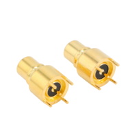 Adaptateur coaxial RF RCA femelle à montage sur panneau PCB avec soudure droite et placage or