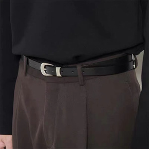 <span class=keywords><strong>Ceinture</strong></span> en <span class=keywords><strong>cuir</strong></span> pour <span class=keywords><strong>femme</strong></span>, fine, <span class=keywords><strong>boucle</strong></span> <span class=keywords><strong>argent</strong></span>ée, couleur unie, en <span class=keywords><strong>cuir</strong></span> PU - Product Image 3