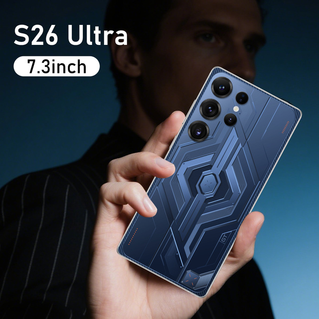 Cheap s26ultra original 1TB unlocked smartphone with HD screen dual speakers stereo sound global language