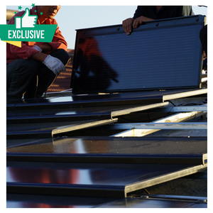 Tuiles solaires de <span class=keywords><strong>toit</strong></span> de bâtiment vert de pologne 2023, système de toiture plate noire photovoltaïque - Product Image 6