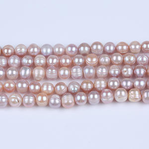 Poudre de perles d'eau douce naturelles 10-11 mm, blanches et violettes, pour la création de bijoux faits main avec matériau ABS, Zhuji - Product Image 4