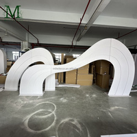 Panneau de fond décoratif en PVC acrylique blanc de style ondulé moderne MILE pour la décoration de scène de mariage