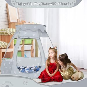 Tendas de Brinquedo para Crianças Fáceis de Montar e Desmontar para Meninas de 1, 2, <span class=keywords><strong>3</strong></span> Anos Presente de Aniversário para Meninas para Uso Interno e Externo - Product Image 5