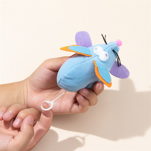 Anillo de tracción con orejas grandes, juguete para gatos con forma de ratón con vibración, contiene hierba gatera, suministros interactivos para mascotas - Product Image 3