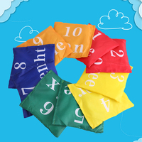 2023 Offre Spéciale imprimé numéro pouf pouf pour enfants maternelle carré pouf sac de sable pour jeu d'enfants