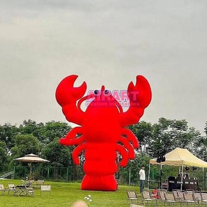 Ballon gonflable mignon en forme d'écrevisse, mascotte animale marine avec logo imprimé, personnage de homard rouge lumineux gonflé à l'<span class=keywords><strong>air</strong></span>. - Product Image 5