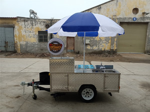 YITUO Manufacture Mobile Hotdog Food Enclosed Vending Hot Dog Cart for Sale - Product Image 3
