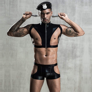 Costume de cosplay <span class=keywords><strong>sexy</strong></span> pour <span class=keywords><strong>homme</strong></span>, lingerie, <span class=keywords><strong>pyjama</strong></span>, uniforme de police, tenue de séduction pour bar, boîte de nuit, spectacle sur scène - Product Image 2
