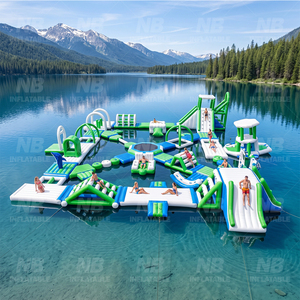 Parc aquatique gonflable commercial, parcours d'obstacles flottant modulaire Aqua pour la mer, le lac, aire de jeux professionnelle gonflable flottante - Product Image 3