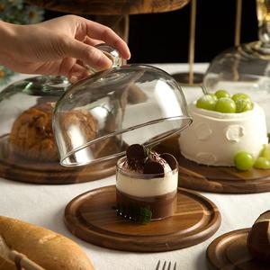 Acacia Gỗ Lớn Bánh Đứng Thanh Lịch Bát Đa Chức Năng 6-1 Phục Vụ Đĩa Bánh Hiển Thị Nắp Bìa Chủ Thanh Lịch Bánh Công Cụ - Product Image 5