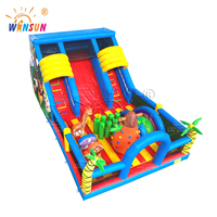 WINSUN - Tobogán Inflable Grande para Patio de Juegos, Castillo Inflable Comercial para Exteriores, Castillo de Brinco con Temática de Animales para Niños de 100-500 kg