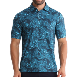 Wholesale Customizable Brand Quality Anti-Wrinkle Knitted Stiff Collar Short Sleeve Men's Performance Dry Fit 100% Polyester - Product Image 1