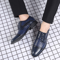 Nouvelles Chaussures Habillées Décontractées en PU pour Hommes 2026, Style Patchwork Tendance, à Lacets, Bout Pointu, Grandes Tailles, Modèle International