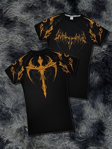 Camiseta Deportiva Unisex de Compresión de Manga Corta 2026, Camiseta de Fitness de Alta Elasticidad <span class=keywords><strong>con</strong></span> Patrón Geométrico Amarillo de Secado Rápido - Product Image 5