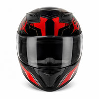 Casque de moto intégral YQH certifié DOT 3C, coque en PP ABS, visière transparente, 54-61 cm, pour la conduite sur route