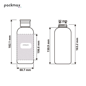 Bouteille démaquillante transparente en PET de 500 ml à épaule ronde avec pompe - Contenant vide pour dissolvant de vernis à ongles en gros - Product Image 4