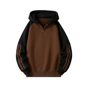 เสื้อฮู้ดดี้โอเวอร์ไซส์แบบสั่งทำขายส่งสำหรับทุกเพศ ผ้าฝ้ายฟลีซหนานุ่ม เสื้อสเวตเชิ้ตเปล่าสไตล์สตรีทแวร์สำหรับผู้ชายและผู้หญิง - Product Image 1
