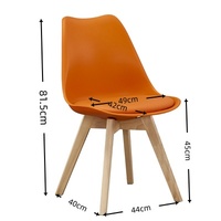 Chaise de Salle à Manger Moderne YWJ PP Scandinave Tulipe, Pieds en Bois, Plastique, Prix Abordable, Chaise d'Appoint pour Café, Échantillons Gratuits et Vente en Gros
