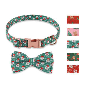 Amigo produk hewan peliharaan baru seri Festival kerah anjing rusa Natal kue jahe pria kerah anjing bunga matahari busur tiga jenis gesper - Product Image 2