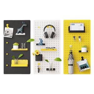 Estante de pared de aluminio DDB con panel perforado, de una sola capa, con tornillos integrados, para almacenamiento en la entrada, dormitorio, estudio o sala de juegos. - Product Image 1