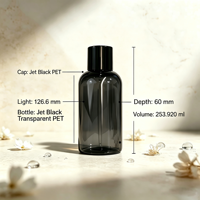 Flacon pompe opaque noir à parois épaisses de 120 ml, format voyage, pour lotions et sérums