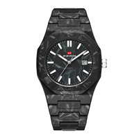 Montres à quartz pour hommes VA VA VOOM 2891, design marbré, étanches, avec date et grand cadran.