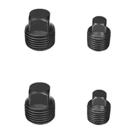Bouchon carré en acier au carbone noir, haute pression, filetage mâle NPT BSPT, de 1/8 po à 2 po, haute température