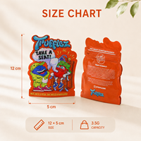 Sac en Mylar imprimé sur mesure de 350 g avec fenêtre et fermeture éclair, matériau PET AL PE, pochette d'emballage pour en-cas